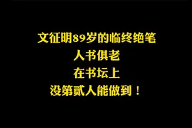 文徵明89岁的临终绝笔，人书合一，堪称800年来的行书天花板视频封面