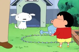 蜡笔小新：广志在院子里种花，小新负责浇水，父子俩还挺勤快视频封面
