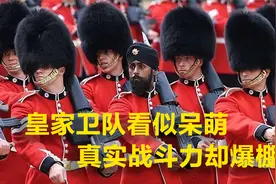 一掌推飞拦路游客，英国皇家卫队可不是吉祥物，硬实力全靠打出来视频封面