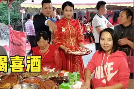 广西农村结婚举办酒席，舞狮迎亲非常热闹，一起来看看有什么硬菜视频封面