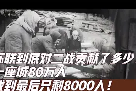 苏联到底对二战贡献了多少？一座城80万人，战到最后只剩8000人！视频封面