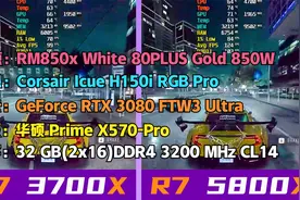 8款游戏测试：Ryzen 7 3700X 对比 5800X，搭配 RTX 3080 显卡