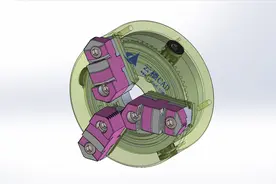 三维动画讲解车床三抓卡盘是如何夹紧工件的？（模型可下载）