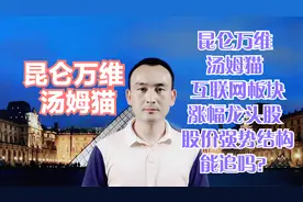 昆仑万维 汤姆猫 互联网板块涨幅龙头股 股价强势结构能追吗？视频封面