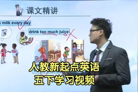 人教版新起点小学英语五年级下册同步学习视频辅导课程视频封面