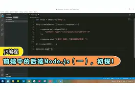 JS编程，前端之后端Node.js（一）初探JS服务端显身手！学浪计划视频封面