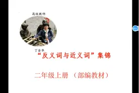“近义词与反义词”集锦     二年级上册（部编教材）