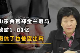 山东女贪官郑金兰，敛财1.09亿，退休后依然被查，随后被判死刑！视频封面