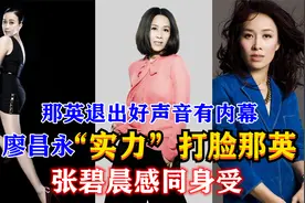 那英退出好声音有内幕，廖昌永“实力”吊打那英，张碧晨感同身受视频封面