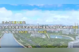 本月起：居民基础养老金最低标准每月涨8元视频封面