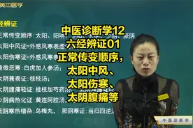 六经辨证01正常传变顺序，太阳中风、太阳伤寒、太阴腹痛等视频封面