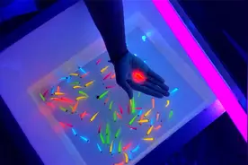 夜光观赏鱼，终于知道是怎么变成的，原来是特殊灯光照射的视频封面