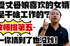 丈母娘喜欢的女婿都是干啥职业的？教师第五，第一你猜是啥？视频封面