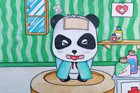 定格动画：生病的小熊猫不肯乖乖吃药，该怎么办呢？