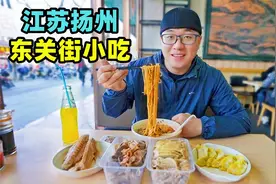 江苏扬州东关街小吃，饺面盐水鹅，黄桥烧饼酱菜，阿星吃赤豆元宵视频封面