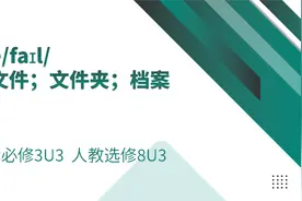 高中单词讲解：file 牛津必修3U3人教选修8U3视频封面