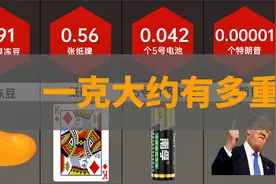 对比数据：1克大约有多重｜1克的参照物