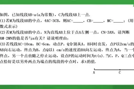 七年级数学培优42：三个点中有一个点是中点，如何求t的值？