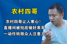 农村四哥让人寒心？直播间被批应做好表率，一动作转移众人注意力