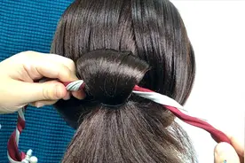 简单粗暴的“长发变短”方法，发型实用还简单，想不会都难