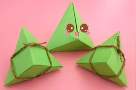 端午节手工作业不用愁，教你折可爱的纸粽子，简单有创意
