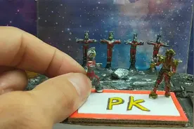 用快递箱制作奥特曼五兄弟对战怪兽，迷你帅气，只有硬币那么大视频封面