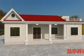 小面积农村一层别墅设计图及户型图，土灶带阁楼设计，10万就能盖视频封面