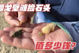新疆戈壁滩捡石头，一小块不起眼的石头，能值多少钱？视频封面