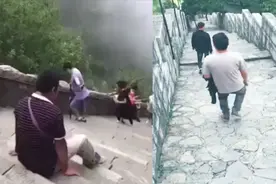 完美诠释什么叫上山容易下山难，大哥这腿抖得也是没谁了！视频封面