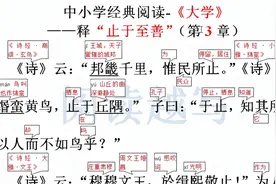 中小学古典名著阅读，曾子著《大学》第三章：解释“止于至善”视频封面
