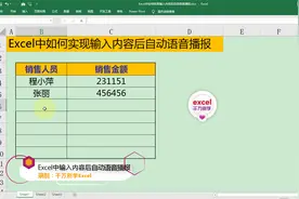 Excel中实现在单元格输入内容后自动语音播报，简单到没朋友！