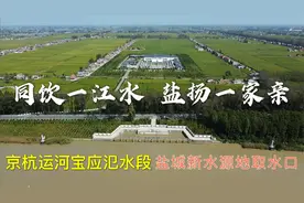 盐城新水源地，京杭运河扬州宝应氾水段，“同饮一江水”兄弟情谊视频封面