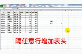 excel技巧，表格隔任意行增加表头视频封面