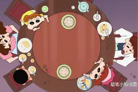 蜡笔小新：跟妮妮他们在同一张圆桌吃饭哦，小新一家大获全胜视频封面