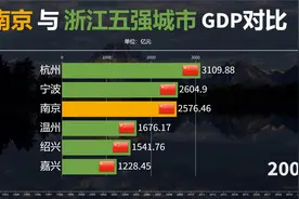 南京与浙江五强城市GDP对比：看南京放在浙江能够排第几位？视频封面
