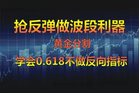 做波段抢反弹的利器，黄金分割0.618，学会了就不会当反向指标。