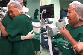 65岁老人失明20年后做手术复明 和医生拥抱泪流满面 温馨一幕曝光