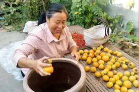 农村妈妈教你酿造柿子醋，1斤柿子2斤水，15天就能吃上纯酿果醋视频封面