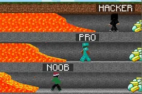 游游解说我的世界，挑战100层向下岩浆跑酷？