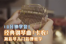 【拇指琴教学】10分钟学会经典钢琴曲《卡农》，简单版超好学~
