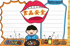 拒绝不卫生的食品，从我做起！学画饮食安全与健康主题手抄报模板视频封面