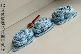 3D立体玫瑰花片这样织会更加立体花瓣更加稳固饱满。视频封面