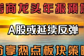 1.13早评：券商龙头年报预增，A股或延续反弹？分享热点板块策略视频封面