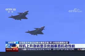 空军航空开放活动暨长春航空展 歼-20双机翱翔长空