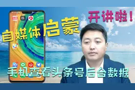 这样输入关键词，用手机登录头条号后台看数据，方便又准确。视频封面