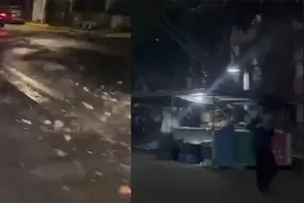 实拍成都6-7级大风来袭：狂风呼啸树折腰 行人雨伞秒被吹翻