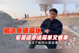 鱼塘开始修复！解决鱼塘漏水，军哥的办法简单又省事