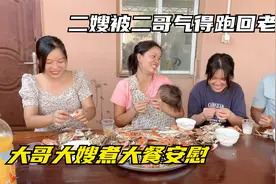 二嫂被二哥气得跑回老家，小姑子亲自来接，大哥大嫂煮大餐安慰视频封面