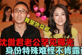 沈傲君老公罕见曝光，身份特殊谁知竟是一名外交官，那怪不肯露面视频封面