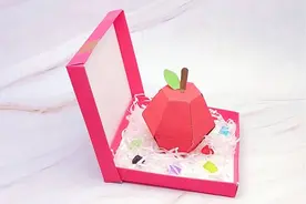 可以伸缩的苹果，打开盖子变立体，盖上就压扁?任意切换太有趣